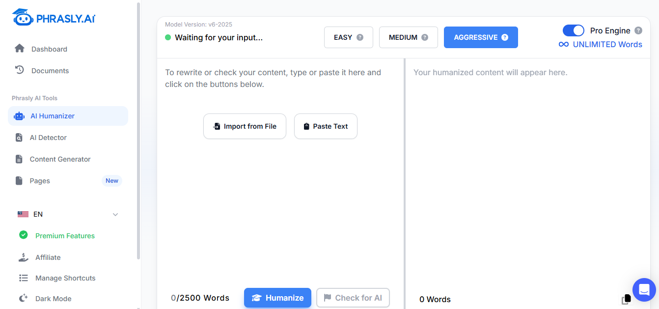 Humanize AI Text with Phrasly's AI Humanizer