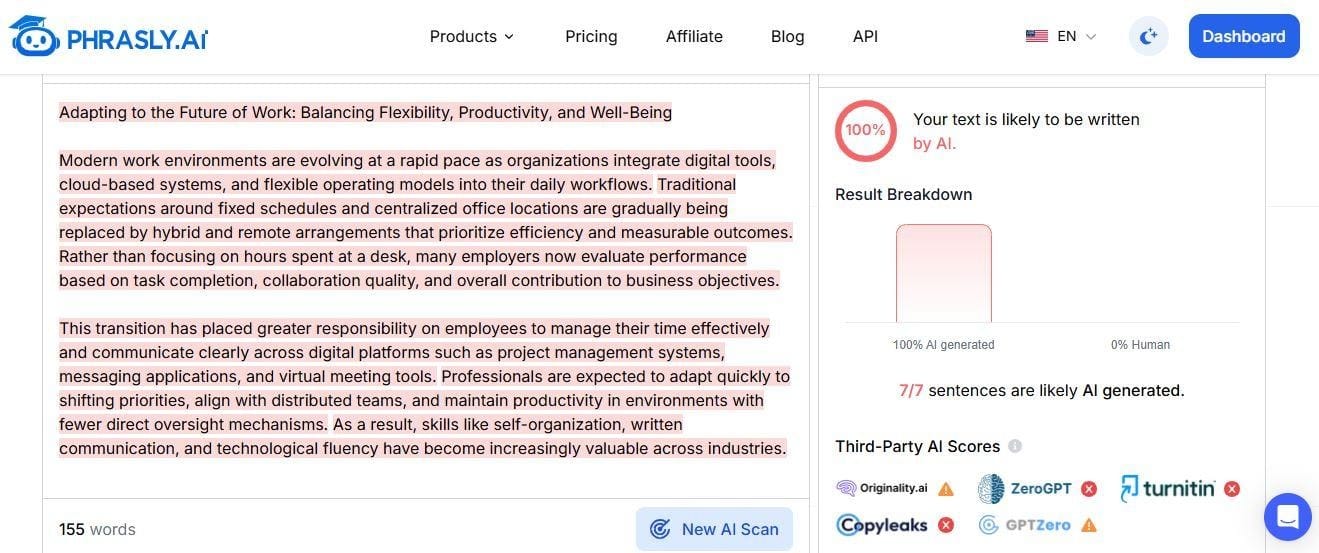 Phrasly AI Detector