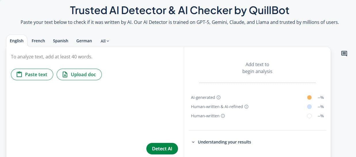 QuillBot AI Detector