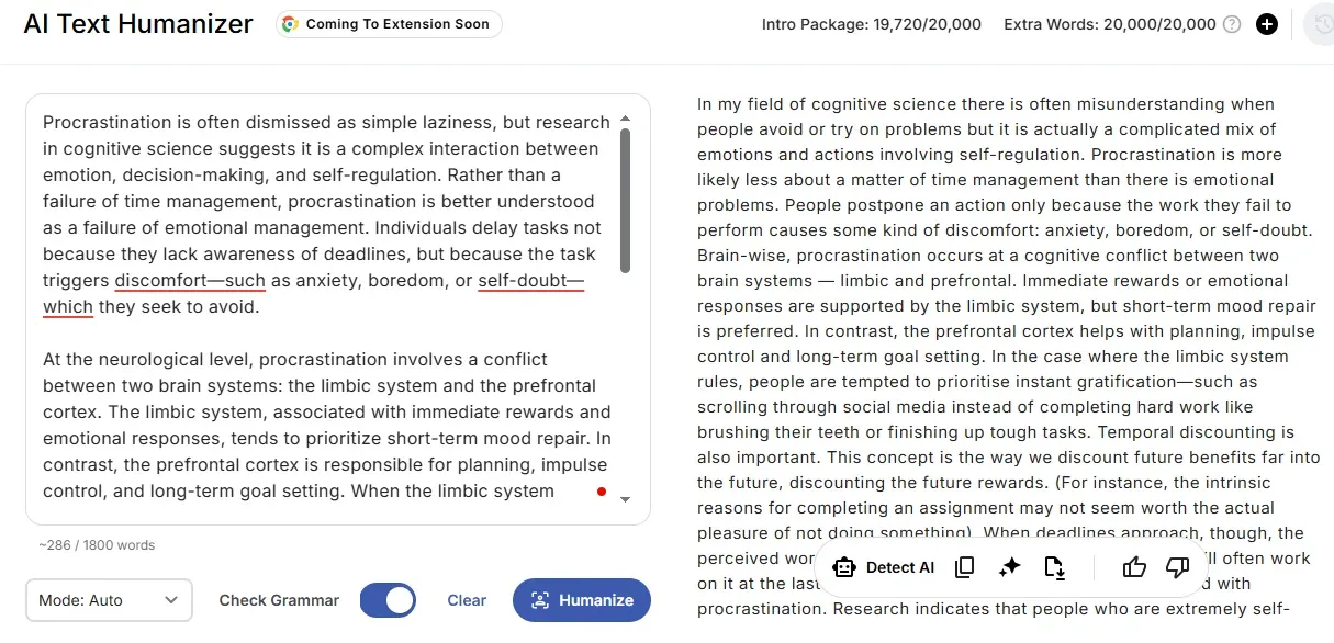 Just Done AI Humanizer academic content results