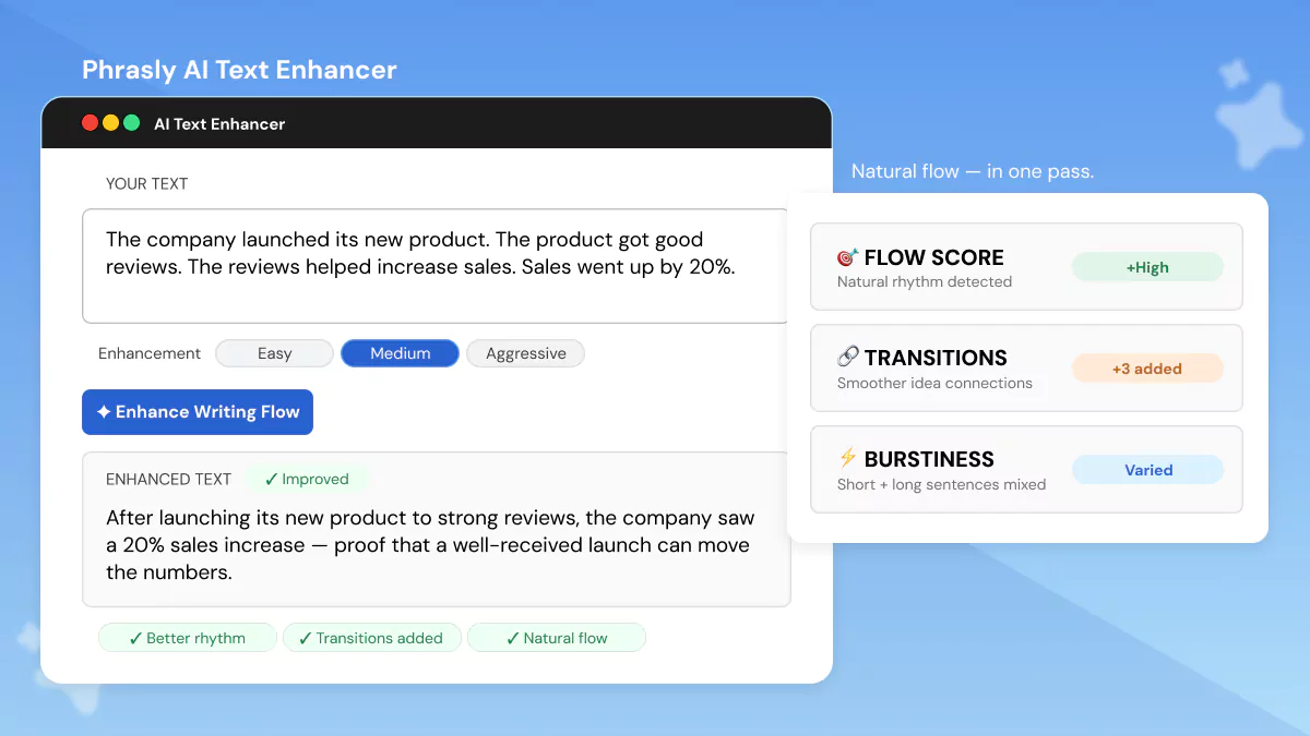 Phrasly Fluency Enhancer