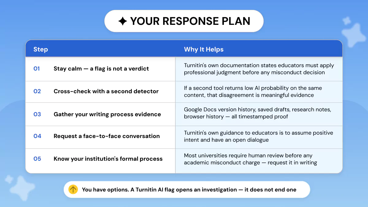Steps to Perform If Turnitin Wrongly Flags Your Human-Written Work