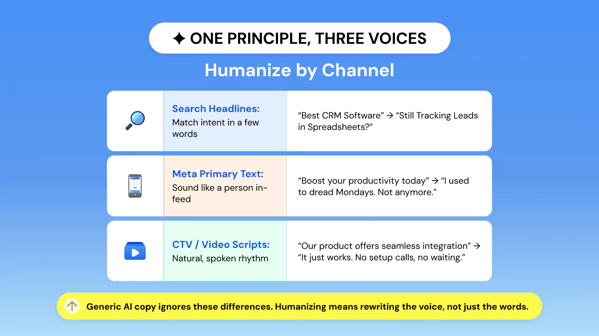 Channel-by-Channel Humanizing Guide