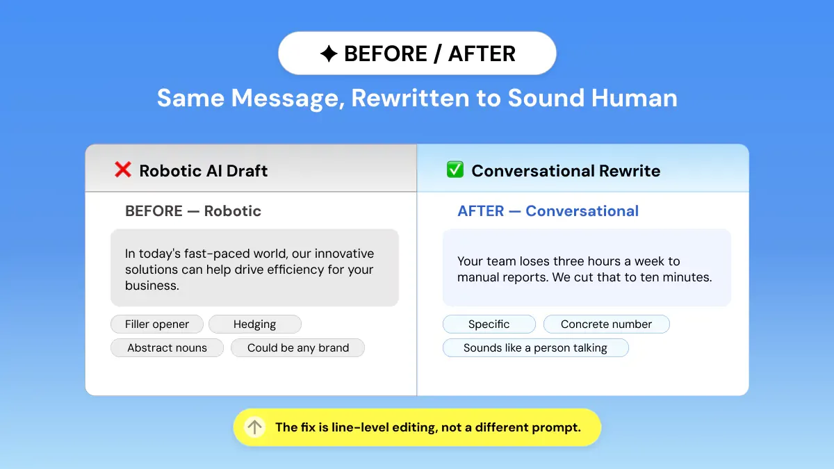 How to make AI copy sound human