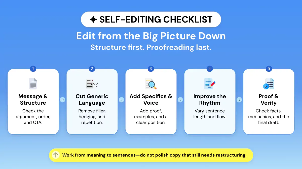 The 5-Pass Self-Editing System for copywriters