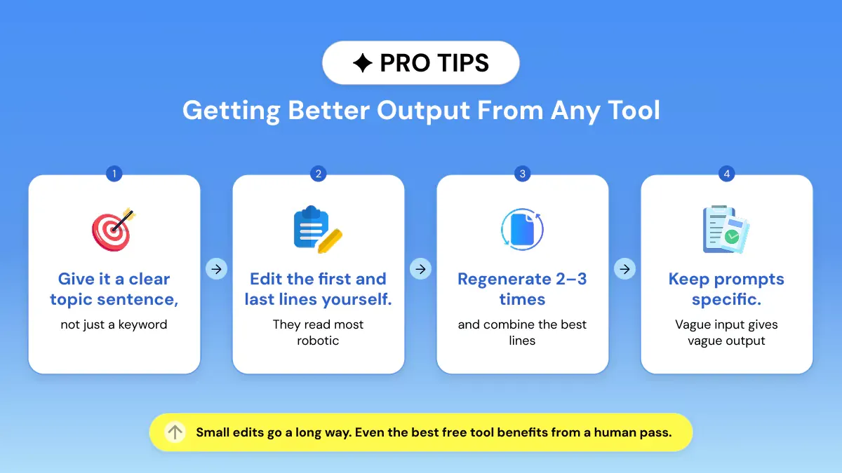 Tips for Better Output