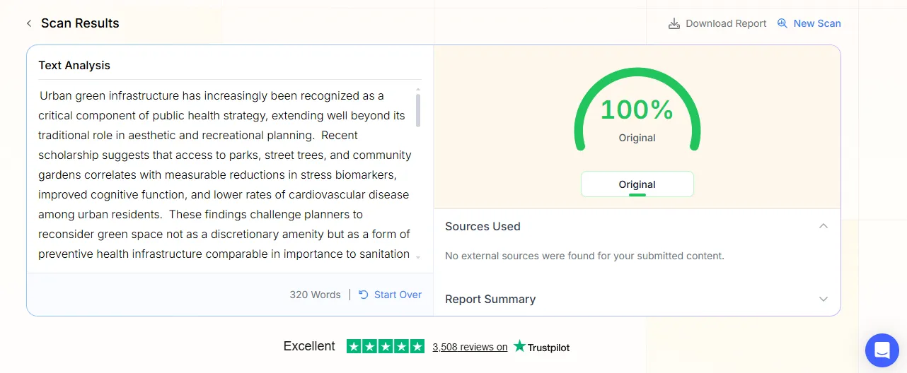 Phrasly AI Written Result