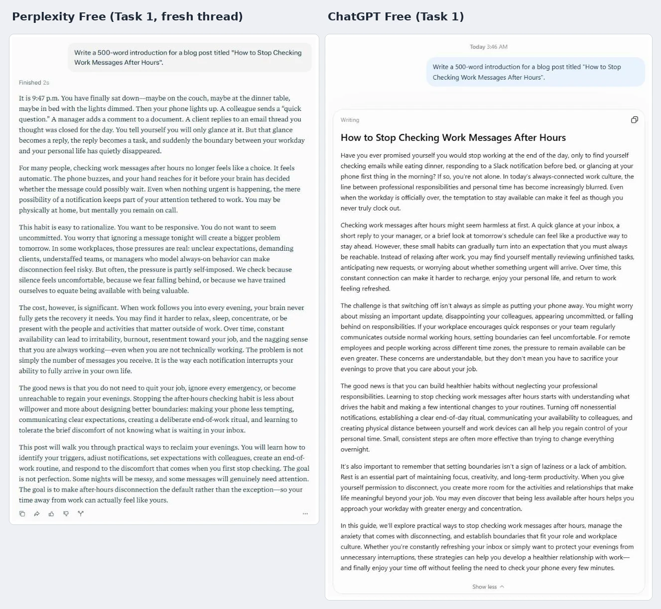 chatgpt alternative Perplexity vs ChatGPT citations test