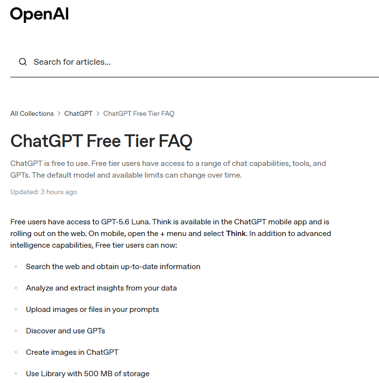 chatgpt alternative ChatGPT free tier usage limits